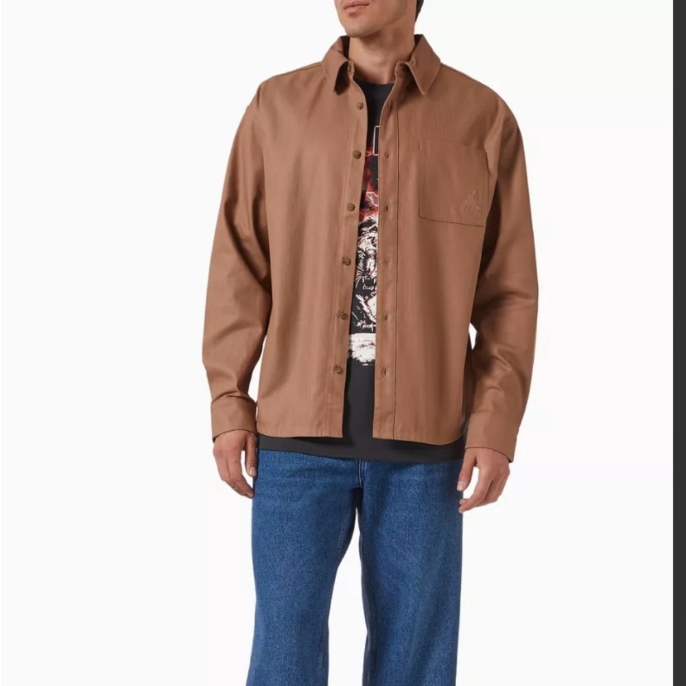 Men's Tan Shirt Jacket